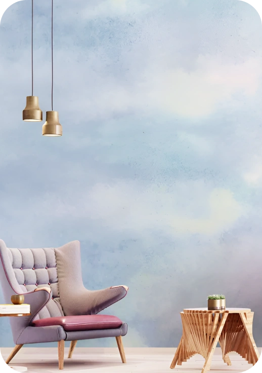 Soft blue with cloud texture wallpaper